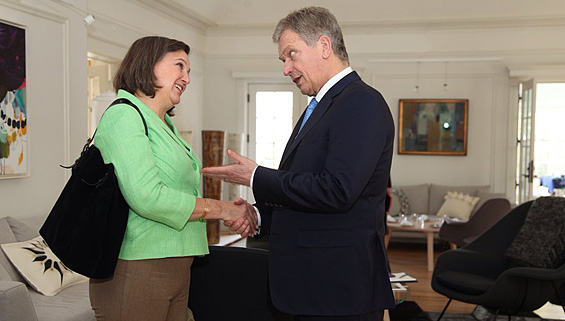 Presidentti Niinistö had a meeting with US Assistant Secretary of State Victoria Nuland in Washington before the Nuclear Security Summit. Photo: Office of the President of the Republic.