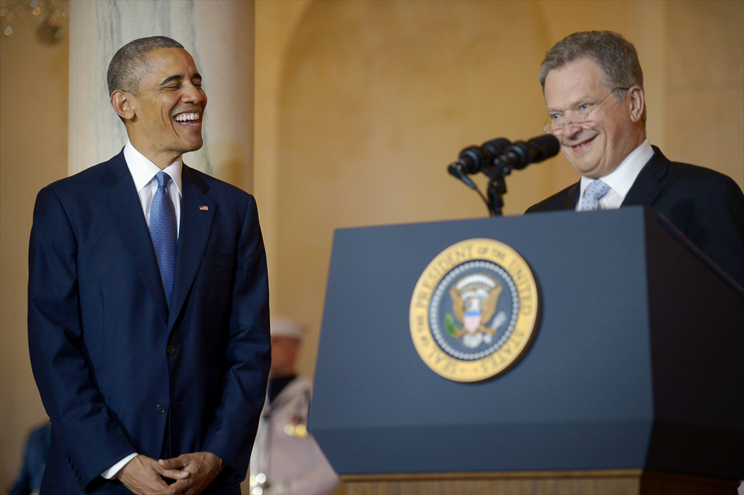 Presidentti Obama ja presidentti Niinistö. Kuva: Lehtikuva/Tasavallan presidentin kanslia
