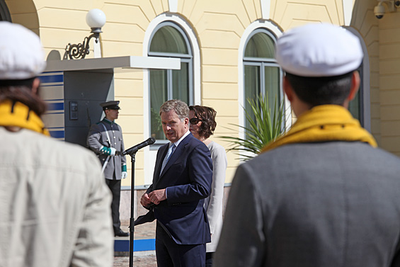 Presidentti Niinistö puhui ylioppilaille toivon tärkeydestä. Kuva: Tasavallan presidentin kanslia.