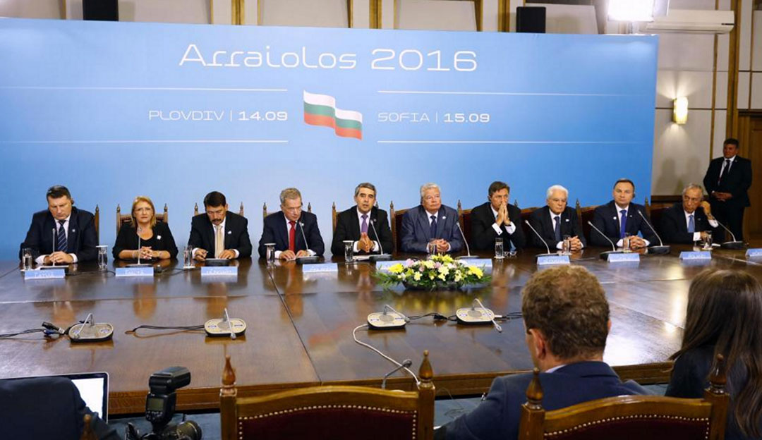 The Presidents at a joint press conference. Photo: Valentin Nikolov
