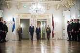  Finlands och Lettlands nationalsånger. Foto: Matti Porre/Republikens presidents kansli 