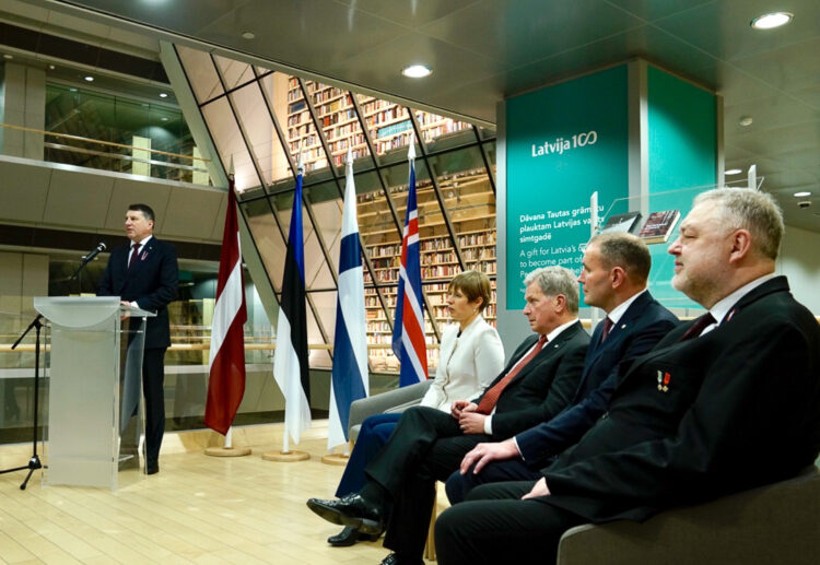 President Niinistö deltog i Lettlands 100-årsjubileum.