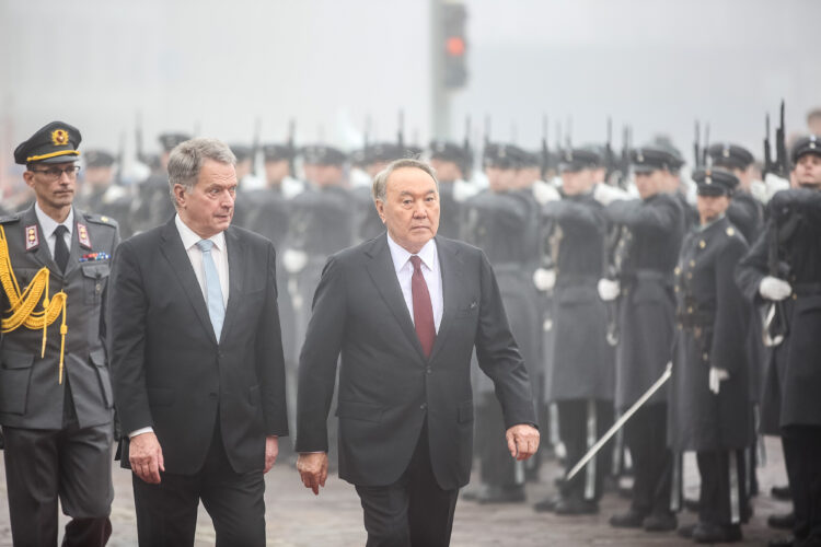 Kazakstanin presidentti Nursultan Nazarbajevin virallinen vierailu 17.10.2018. Kuva: Juhani Kandell/Tasavallan presidentin kanslia
