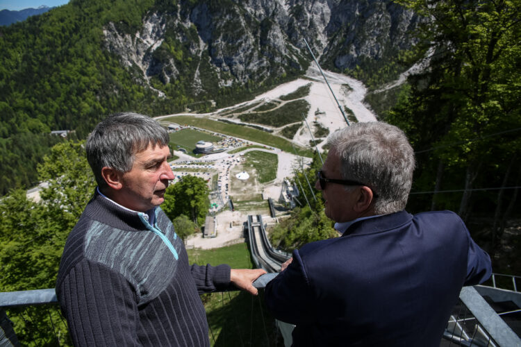 On top of the Planica sky flying hill. Photo: Matti Porre/Office of the Republic of Finland