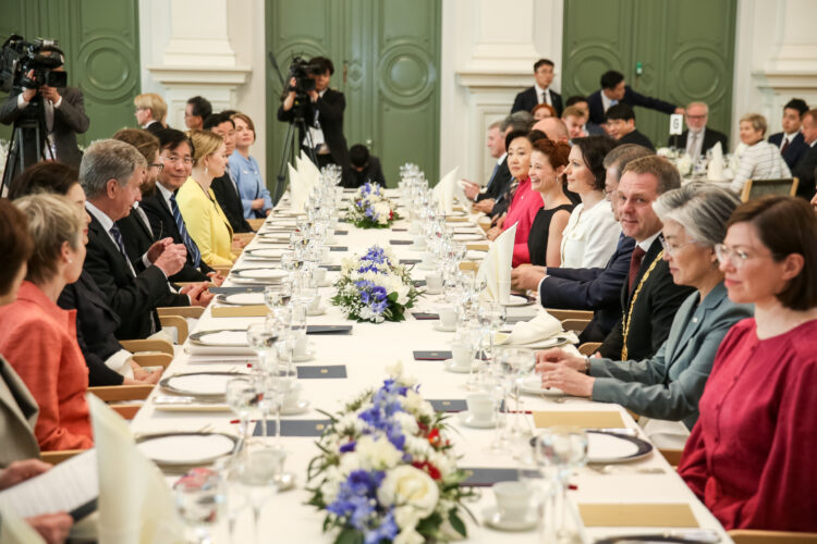 At the lunch provided by the City of Helsinki. Photo: Juhani Kandell/Office of the President of the Republic of Finland