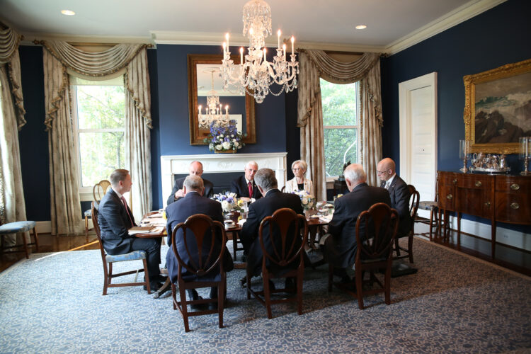 Frukostmöte med Förenta staternas vicepresident Mike Pence. Foto: Matti Porre/Republikens presidents kansli
