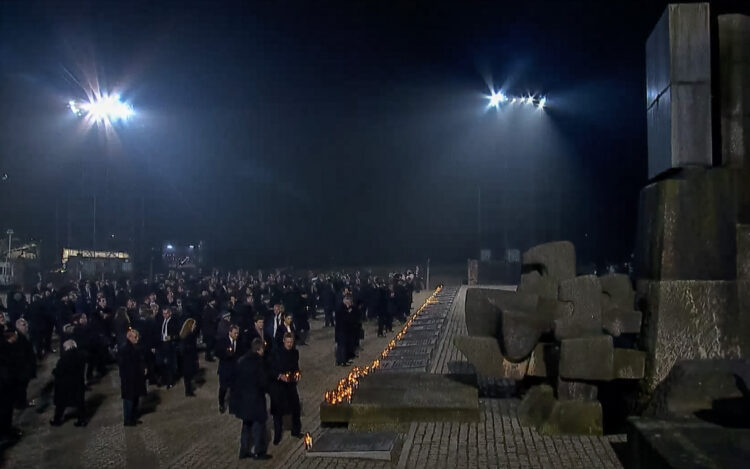 75-årsminnet av befrielsen av Auschwitz. Foto: Auschwitz Memorial webström