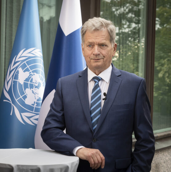 Keskiviikkona 23. syyskuuta presidentti Niinistö puhui YK:n yleiskokouksen 75. yleiskeskustelussa. Kuva: Jon Norppa/Tasavallan presidentin kanslia