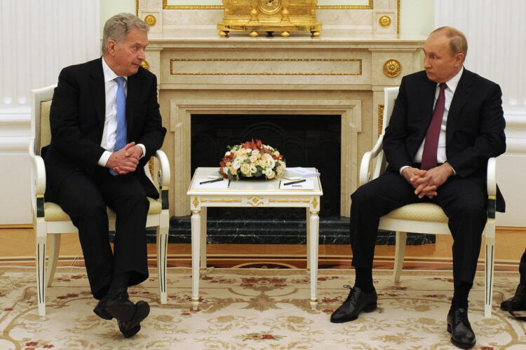 Presidentti Niinistö kahdenvälisissä keskusteluissa Venäjän presidentin Vladimir Putinin kanssa Moskovassa 29. lokakuuta 2021. Kuva: Venäjän presidentin lehdistöpalvelu