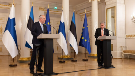 At the press conference, President Niinistö stated that the discussions had gone very well. “We found out that we have so much in common in a positive way, and that took time.” Photo: Jon Norppa/Office of the President of the Republic of Finland
