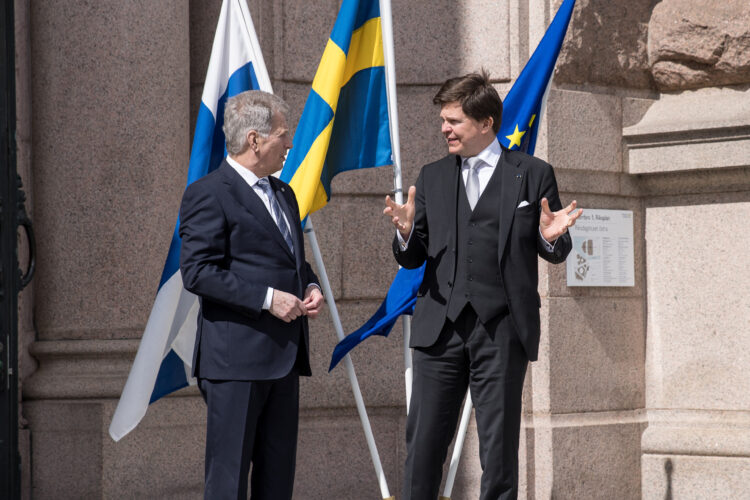 President Niinistö träffade Sveriges riksdags talman Andreas Norlén. Foto: Matti Porre/Republikens presidents kansli
