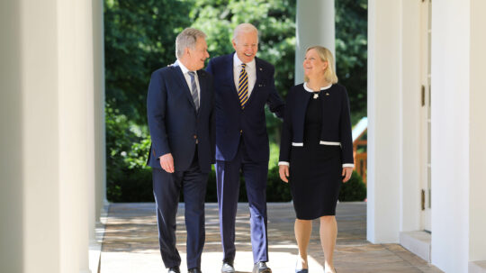 President of the Republic of Finland Sauli Niinistö met with President of the United States Joseph R. Biden, together with Prime Minister of Sweden Magdalena Andersson, in the White House on Thursday, 19 May 2022. Photo: Riikka Hietajärvi/Office of the President of the Republic of Finland