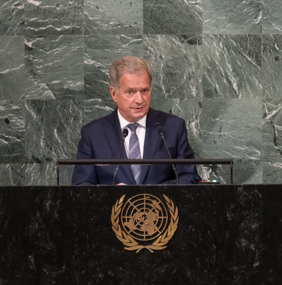President Niinistö delivered Finland's National Statement at the Opening of the General Debate of the UN General Assembly. Photo: Agaton Strom/Permanent Mission of Finland to the UN