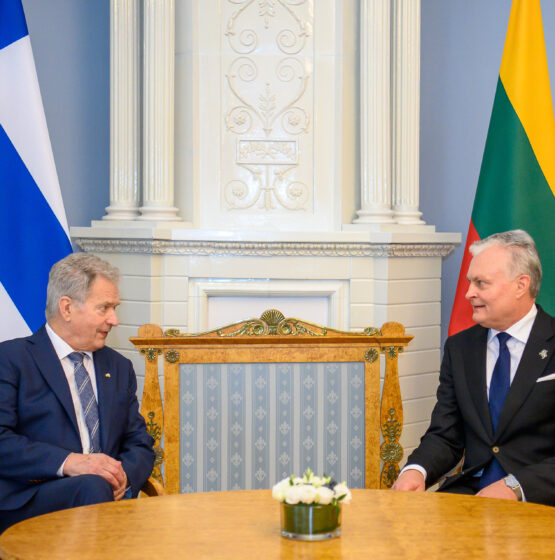 The Presidents conducting bilateral discussions. Photo: Robertas Dačkus/Office of the President of Lithuania