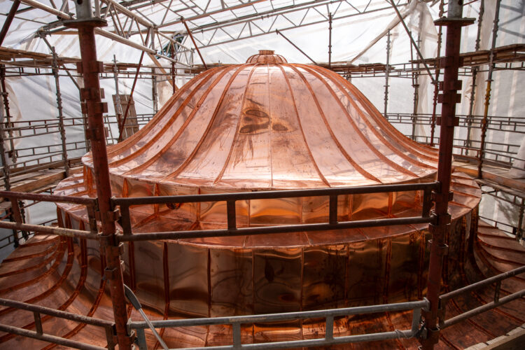 The new copper roof of the music pavilion. Photo: Matti Porre/Office of the President of the Republic of Finland