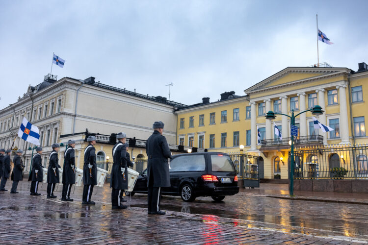 President Martti Ahtisaaris statsbegravning den 10 november 2023. Foto: Lisa Hentunen/Försvarsmakten