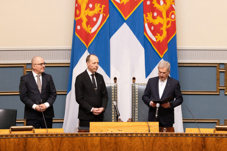 Tasavallan presidentti Sauli Niinistö avasi vuoden 2024 valtiopäivät eduskunnassa 7. helmikuuta 2024. Kuva: Hanne Salonen/Eduskunta