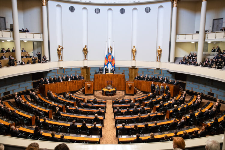 Tasavallan presidentti Sauli Niinistö avasi vuoden 2024 valtiopäivät eduskunnassa 7. helmikuuta 2024. Kuva: Hanne Salonen/Eduskunta