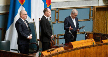 Tasavallan presidentti Sauli Niinistö avasi vuoden 2024 valtiopäivät eduskunnassa 7. helmikuuta 2024. Kuva: Tero Hanski/Eduskunta