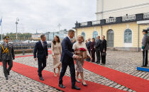 Islands presidentpar på statsbesök i Finland